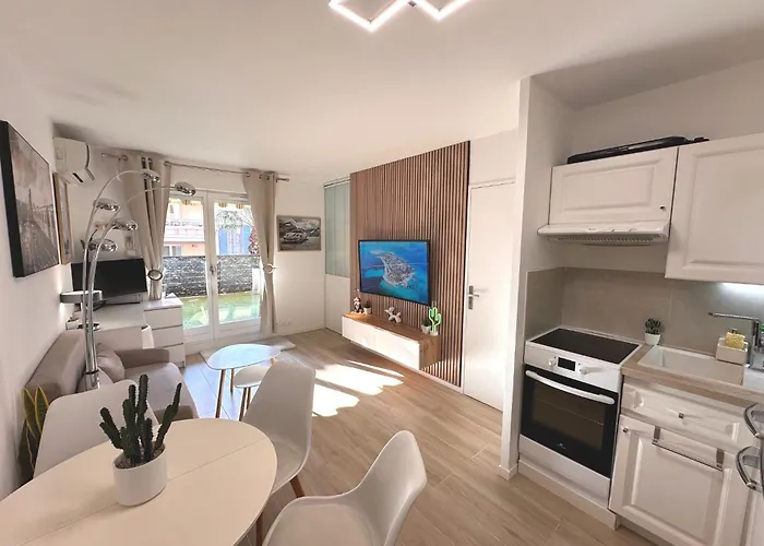 Nouveaute-charmant Lecactus Avec Terrasse Au Coeur De Ste-maxime